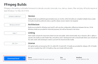 [Download Build]をクリック