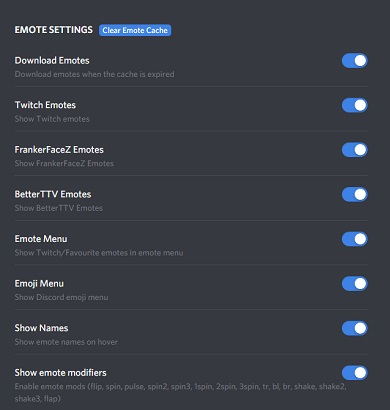 絵文字の設定項目