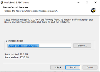 [Install]をクリック