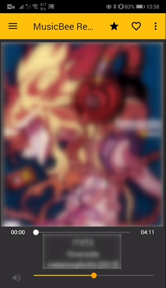 MusicBee Remoteを起動し、パソコン側のMusicBeeに追加しているトラックリストを表示させる