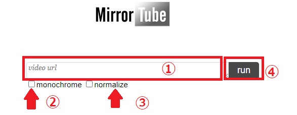 MirrorTubeの画面