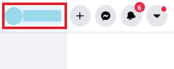 PC版Facebookで自分のアイコンをクリック