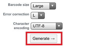 「SSID」と「Password」を入力したら「Generate」をタップ