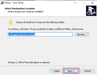 インストール先フォルダを指定する