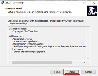 確認画面で[Install]をクリックしてインストール