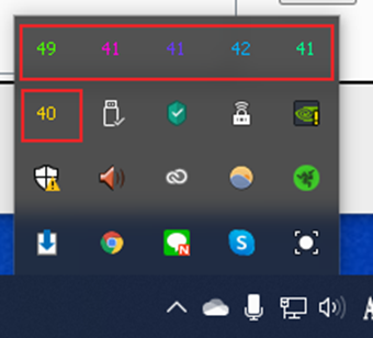 タスクトレイからCPUコアごとの温度をモニタリング