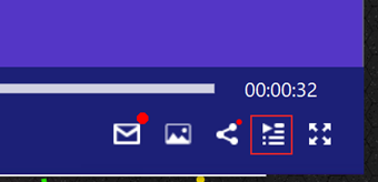 チャプターアイコンをクリック