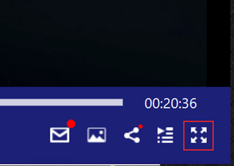 全画面再生アイコンまたはF11キーで全画面再生する