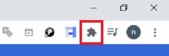 Chromeの拡張機能のマークをクリック