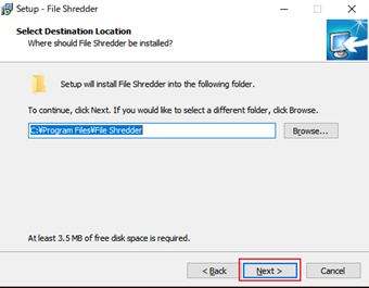 インストール先を指定する