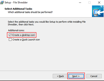 デスクトップにショートカットを作成する