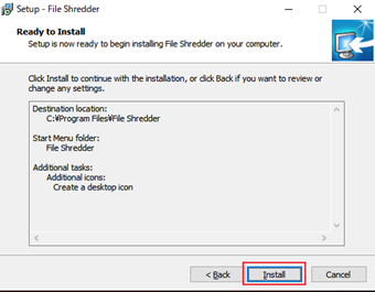 [Install]をクリック