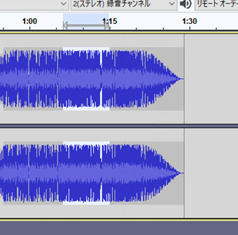 キーを変更したい範囲をドラッグして選択