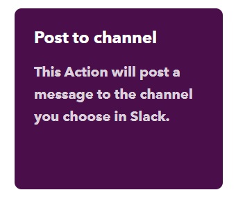 Slackの「Post to channel」をクリック