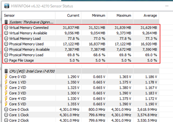 テザリング画面のメモリの情報の表示