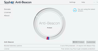 Spybot Anti-Beaconの起動画面