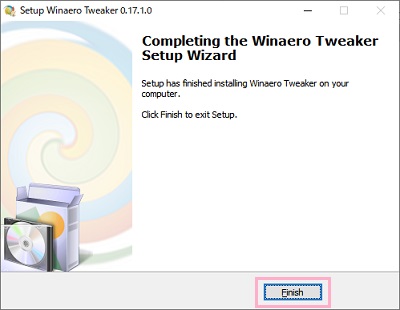 「Finish」ボタンをクリック