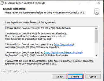 [I Agree]をクリック