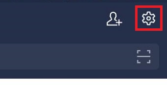 LINEを開き右上の歯車のマークをタップ