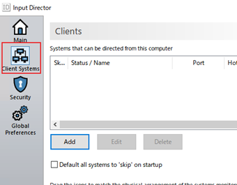 共有先のPCで[Client Systems]を開く