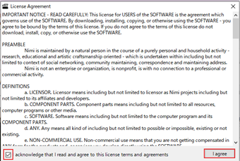 ライセンスの表示