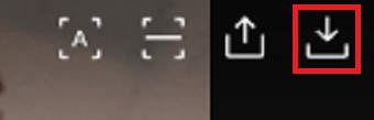 ダウンロードのマークをクリック