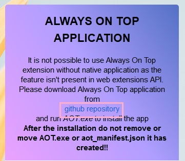 テキストリンクの「github repository」