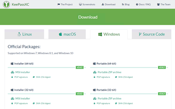 公式サイトのダウンロードリンク