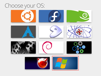 「Choose your OS」から使用しているOSの画像をクリック