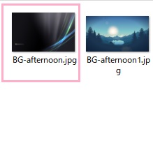 画像を格納しているフォルダに壁紙にしたい画像を貼り付ける