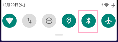通知バーのBluetooth