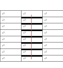 削除したい罫線をドラッグで範囲指定する