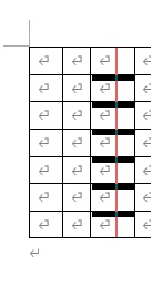 罫線を引きたい箇所をドラッグして指定する