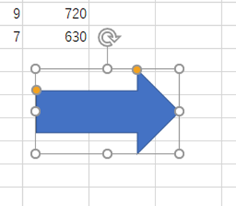 挿入済み図形をクリック