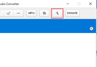 上部メニューのスパナアイコンのボタンをクリック