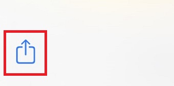 左下にある共有ボタンをタップ