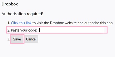 「Paste your code」にコピーしたコードを貼り付けて「Save」ボタンをクリック