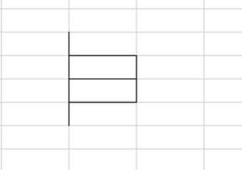 罫線が引かれたセル