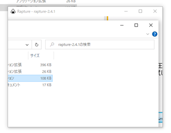 Raptureウィンドウ