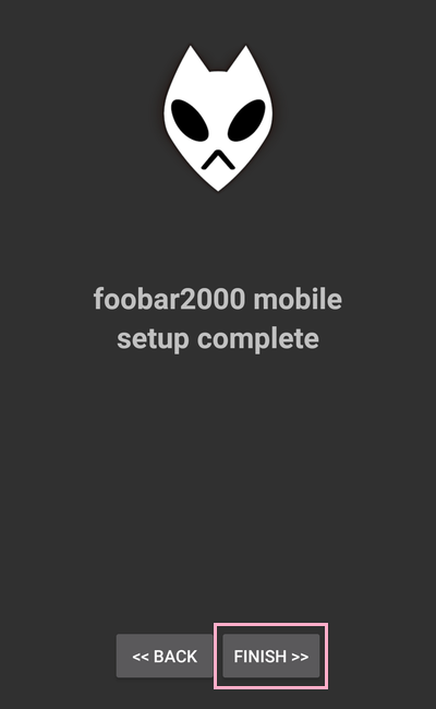 「FINISH」をタップ