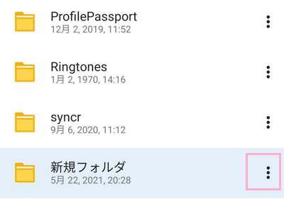右側に表示されているその他ボタンをタップ