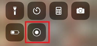 『画面収録』ボタンをタップ