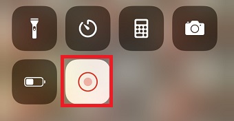 『画面収録』のボタンをタップして終了
