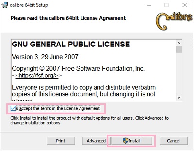 「I accept the terms in the License Agreement」のチェックボックスをオンにし「Install」をクリック