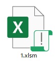 .xlsm拡張子のアイコン