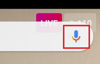 マイクのマークをタップ