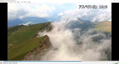 右上にアスペクト比が表示されている