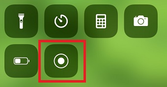 画面収録のボタンの2重丸を長押し