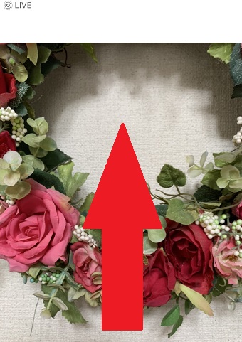 写真を開いて画面を上にスワイプ