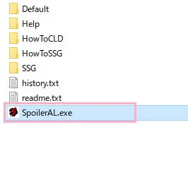 「SpoilerAL.exe」をダブルクリック